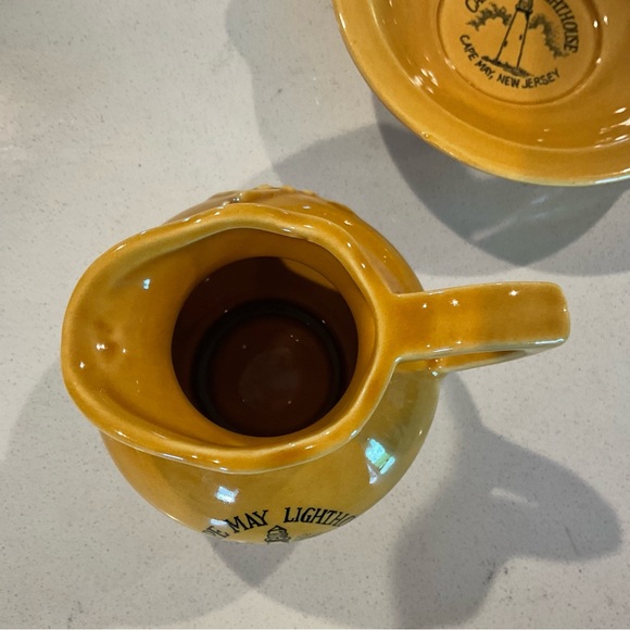 Vintage 60’s Ceramic Pitcher & Bowl “Cape May, NJ Lighthouse” Made in Japan - Picture 6 of 11